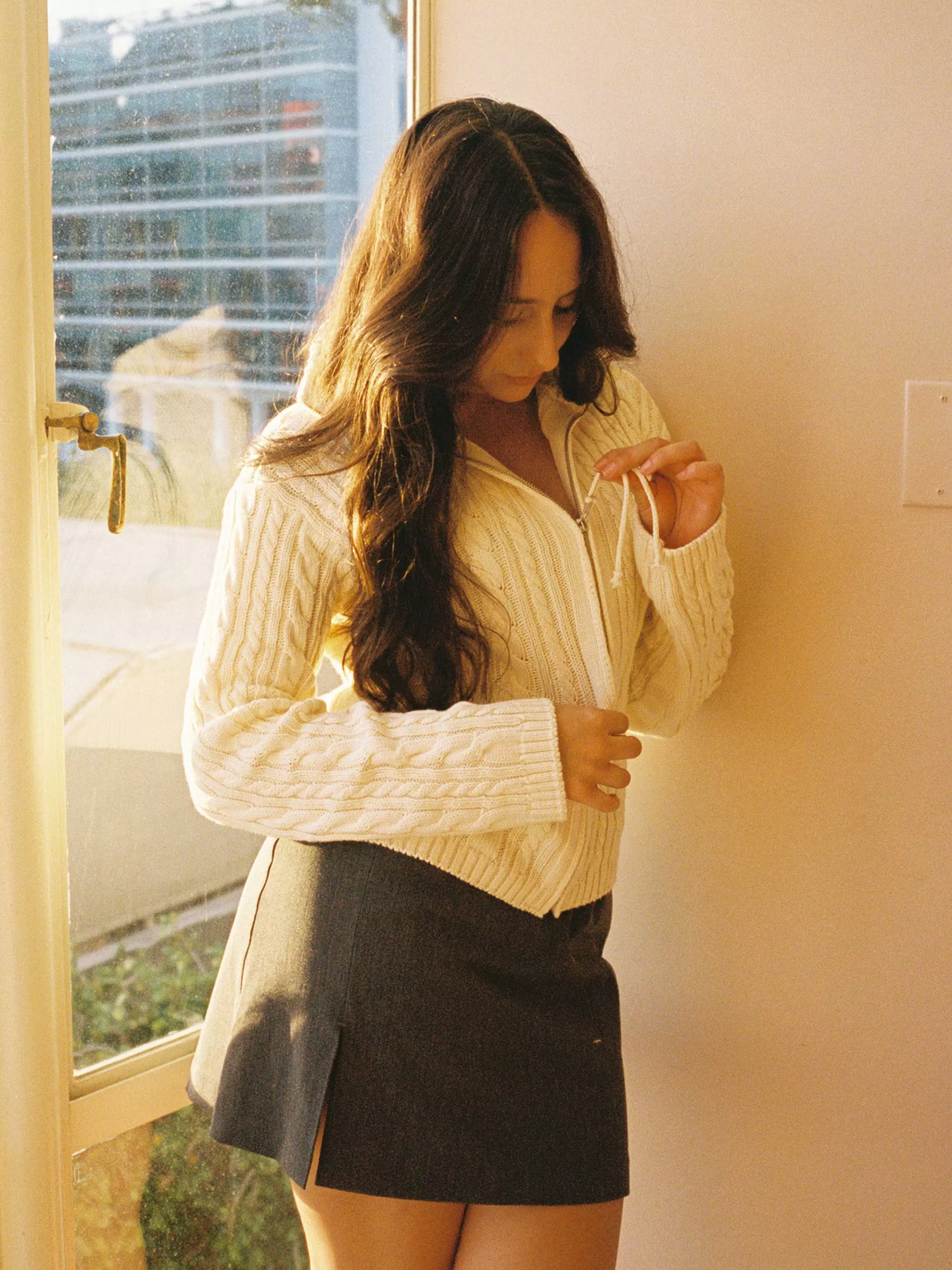 Djerf Avenue Ready Set Go Cardigan Cream Cheap