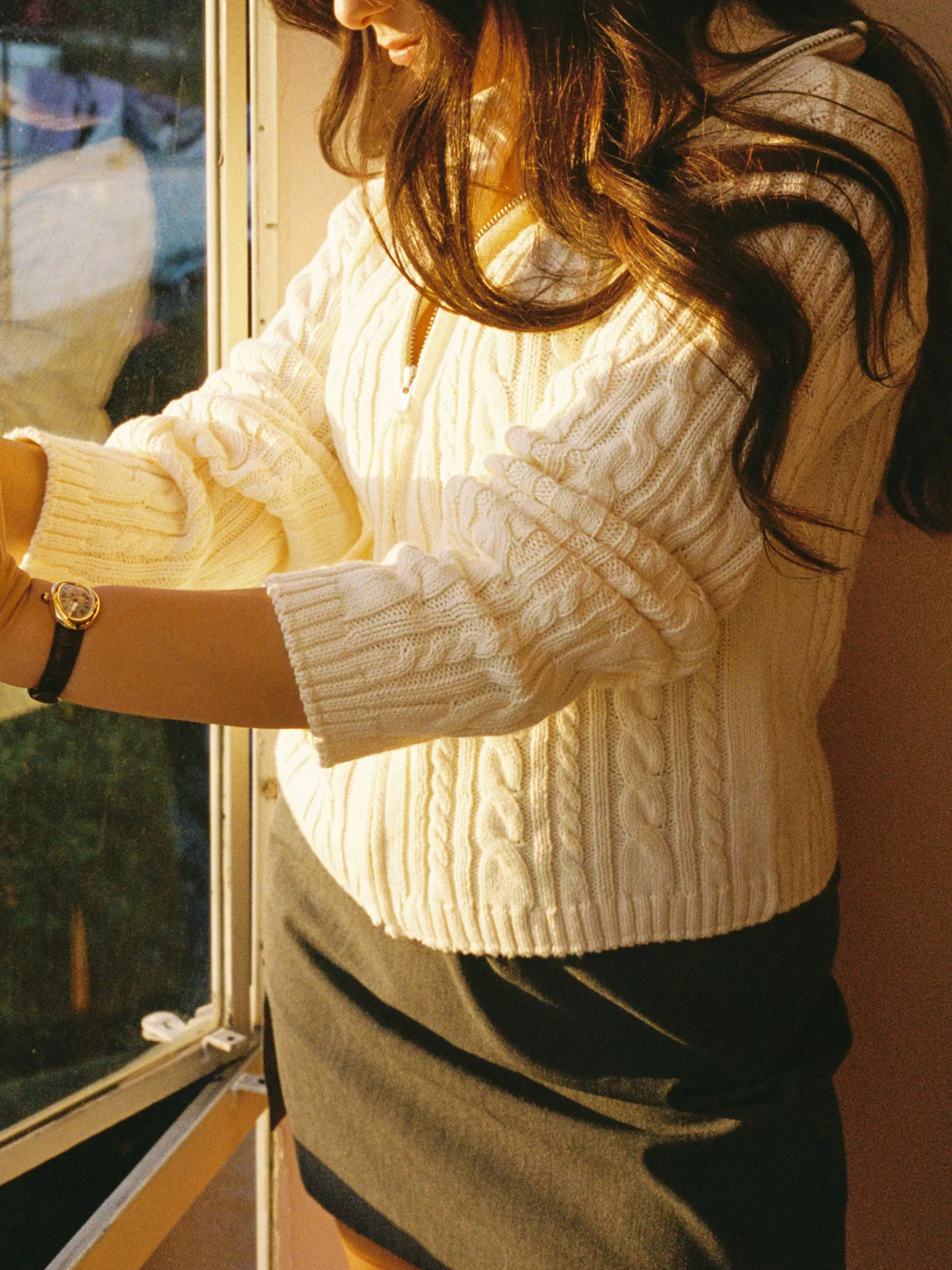 Djerf Avenue Ready Set Go Cardigan Cream Cheap