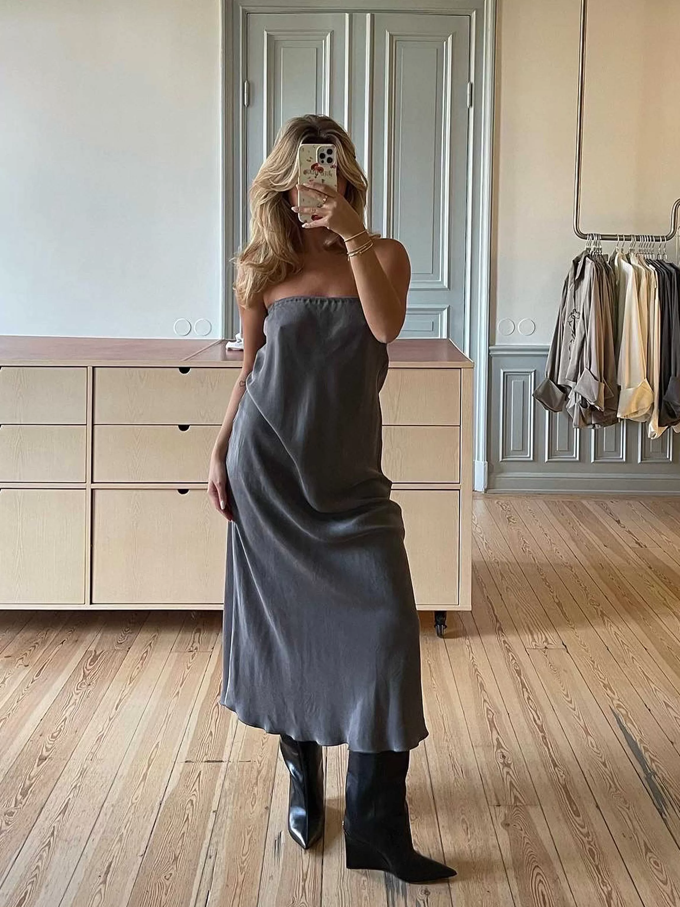 Djerf Avenue Vision Skirt Storm Flash Sale